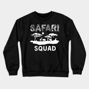 Safari Squad Wild Animals Zoo Crewneck Sweatshirt